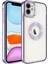 iPhone 11 ile Uyumlu Kılıf Kamera Korumalı Logo Gösteren Colored Z-Omega Kapak Lila 1