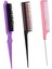 3pcs Saç Fırçası Set Kenar Slicking Pick Pick Pick Taşıma Taraklar Evde Kullanım (Yurt Dışından) 2