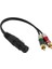 Xlr - 2 Rca Aktarım Stereo Audio Aux Kordon Dönüştürücü Tel 30CM 12" (Yurt Dışından) 5