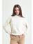 Krem Dik Yaka Sweatshirt 2