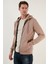 Slim Fit Kapüşonlu Fermuarlı Içi Tüylü Yumuşak Şardonlu Kışlık Sweat Erkek Sweat 5905340 1