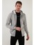 Slim Fit Kapüşonlu Fermuarlı Içi Tüylü Yumuşak Şardonlu Kışlık Sweat Erkek Sweat 5905340 2