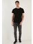 Yazı Baskılı Bisiklet Yaka Pamuk Slim Fit T Shirt Erkek T Shirt 541WIND 4