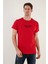 Yazı Baskılı Bisiklet Yaka  Pamuk Slim Fit T Shirt Erkek T Shirt 541THEMAS 2