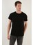 Yazı Baskılı Bisiklet Yaka Pamuk Slim Fit T Shirt Erkek T Shirt 541WIND 2