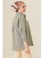 103901 Oversize Basic Tesettür Gömlek - Haki 3