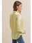 3964 Hafif Dökümlü Saten Gömlek - B.sarı 5