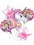 5'li Pembe Unicorn Folyo Balon Seti 1