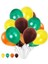 40 Adet Safari Orman Temalı Metalik Balon ; Sarı-Turuncu-Kahverengi-Yeşil 1