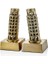 Bookend Pısa Tower Gold Kitap Tutucu Dekoratif Obje 20X10X20 cm 1