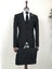 Italyan Stil Ceket Yelek Pantolon Takım Elbise Siyah T8614 1