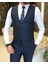 Italyan Stil Ceket Yelek Pantolon Takım Elbise Saks T8622 1