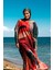 Tesettür Mayo Üzerine Kare Desenli Kaftan Kimono Pareo P2107 3