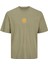 Jorspıkes Tee Ss Crew Neck Mc Yeşil Erkek T-Shirt 12230725-Silve 1