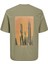 Jorspıkes Tee Ss Crew Neck Mc Yeşil Erkek T-Shirt 12230725-Silve 2