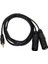 2x 3.5mm 1/8 Inç Trs Erkek Ila Çift Xlr Dişi Kablolar Ara Bağlantı (Yurt Dışından) 2