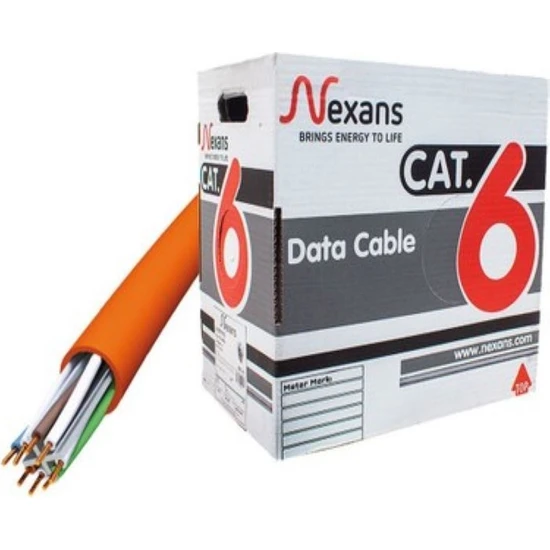 Nexans Cat 6  Network Data Internet ve Veri Iletim Kablosu 305 M ( Turuncu)