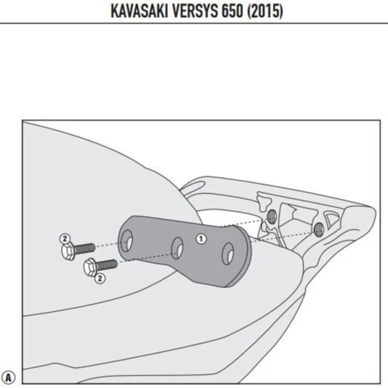 Kappa 4114KITK Kawasakı Versys 650 (15-21) Yan Çanta Taşıyıcı Bağlantı Kıtı