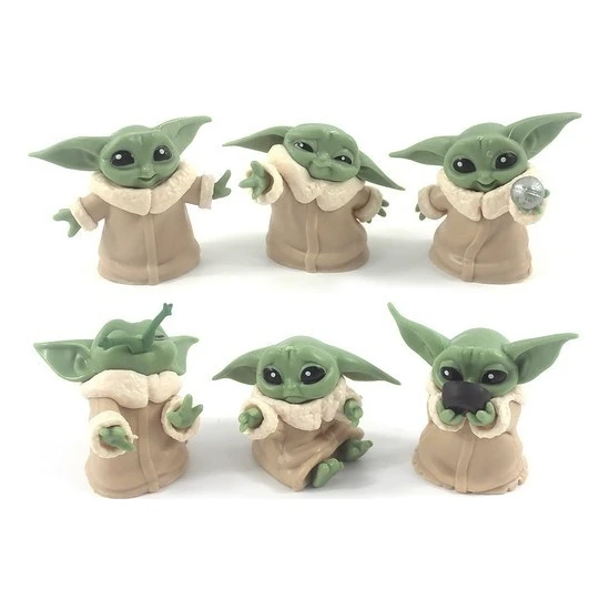 Star Wars Oyuncak Baby Yoda Karakter Figür Seti 6'lı Baby Yoda