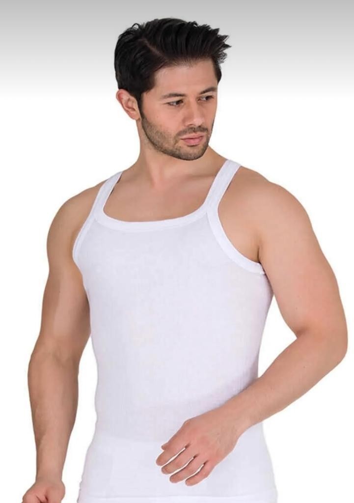 Berrak Erkek Siyah 6"lı Ince Askılı Fitilli Kaşkorse Atlet 1044 görsel 2