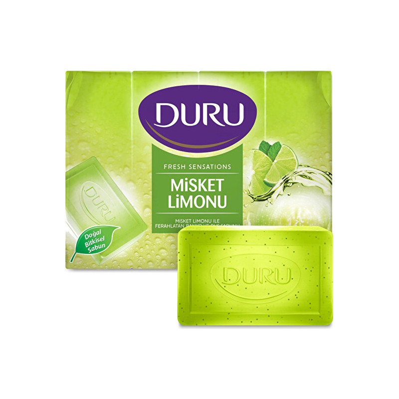 Duru Misket Limonu Duş Sabunu 4 Adet 600 Gr Cilt Dostu Gliserin İçerir