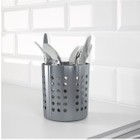 Paslanmaz Çelik-Gri Kaşıklık 13,5 Cm,delikli Meridyendukkan Tezgah Üstü Organizer 13,5