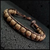 Seven Art Jewelry Doğal Taş Bileklik, Lav Taşı Bileklik, Tek Sarmal Bileklik, Bohem Bileklik