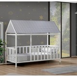 Baby Kinder Roofed Wh. Montessori Bebek & Çocuk Karyolası