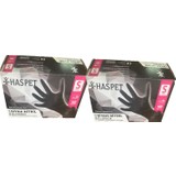 Haspet Siyah Nitril Eldiven M 100 Adet (2 Kutu)