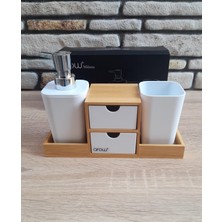 Arow - Dubai Arow - Dubai Arow Bambu Banyo Seti Akrilik Banyo