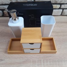 Arow - Dubai Arow - Dubai Arow Bambu Banyo Seti Akrilik Banyo