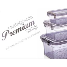 Bambus Home Premium Dik Erzak Kiler Saklama Kabı 7,5 Lt 4 Adet