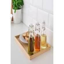 IKEA Korken Su Yağ Şişesi Cam 15 cl 3 Adet Korken Su Yağ Şişesi