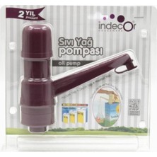 Indecor Sıvı Yağ Pompası 5 10 18 Litreye Uygun Mürdüm Renk