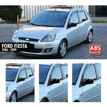 Oto Çizgi Ford Fiesta Mk5.5 2006-2009 Uyumlu Yarasa Batman Ayna Kapak Parlak Siyah Abs Plastik