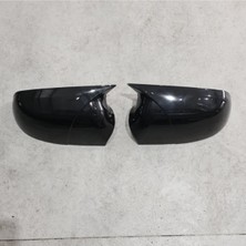 Oto Çizgi Ford Fiesta Mk5.5 2006-2009 Uyumlu Yarasa Batman Ayna Kapak Parlak Siyah Abs Plastik