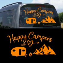 Melek Pazarı Mutlu Kampçılar, Happy Campiers, Kamp Sticker, Karavan STICKERI-S1750