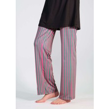 Mayovera Yeşil Pembe Çizgili Tek Pantolon