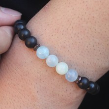 Lightcrop Shungite (Şungit) ve Akuamarin Doğal Taş Bileklik