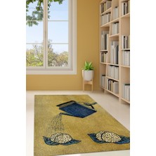 Homshtag Zihnini Besle Pamuklu Dokuma Tabanlı Yıkanabilir Kaymaz Dekoratif Kitap Sever Halısı