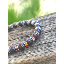 Lightcrop Granat ( Lal ) Taşı ve Swarovski Kristal Bileklik