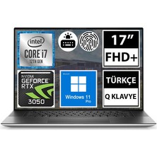 Dell Xps 17 9720 XPS179720ADLP1100 I7-12700H 16GB 512SSD RTX3050 17" Fullhd+ W11P Taşınabilir Bilgisayar