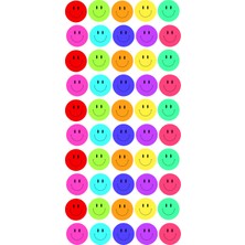 Genç Girişimci Kuşe Sticker - Karışık Renkli Emoji- (3x3 Cm) 50 Adet