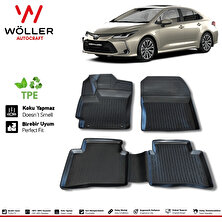 Wöller Toyota Corolla Paspas 2019 2024 Arası Uyumlu 3D Havuzlu Wöller Paspas