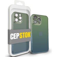 CepStok Apple iPhone 13 Pro Kılıf Şeffaf Kamera Lens Korumalı Ultra Ince Sert Parlak Renk Geçişli Kapak