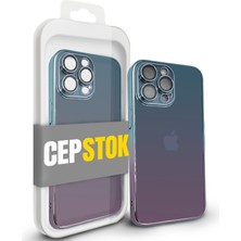 CepStok Apple iPhone 13 Pro Kılıf Şeffaf Kamera Lens Korumalı Ultra Ince Sert Parlak Renk Geçişli Kapak