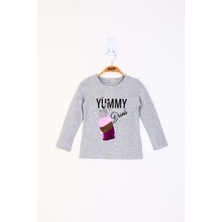 Toontoy Kids Kız Çocuk Çevirmeli Pul Detaylı Sweatshirt10