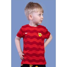Toontoy Kids Erkek Çocuk Dalga Desenli Tişört10