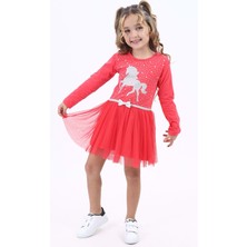 Toontoy Kids Toontoy Kız Çocuk Baskılı Elbise