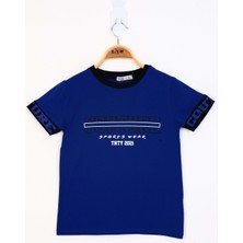 Toontoy Kids Erkek Çocuk Garni Detaylı Baskılı Tişört10